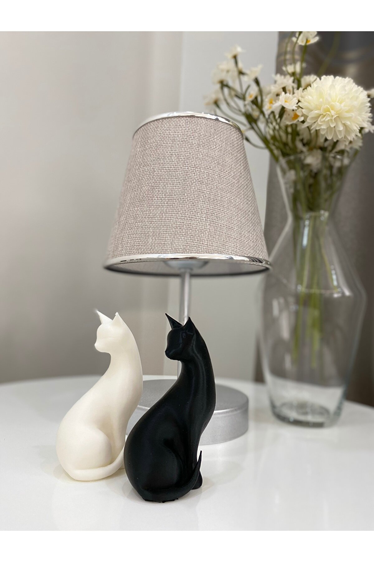 Kedi Figürlü Biblo (İki Adet) (10 cm)