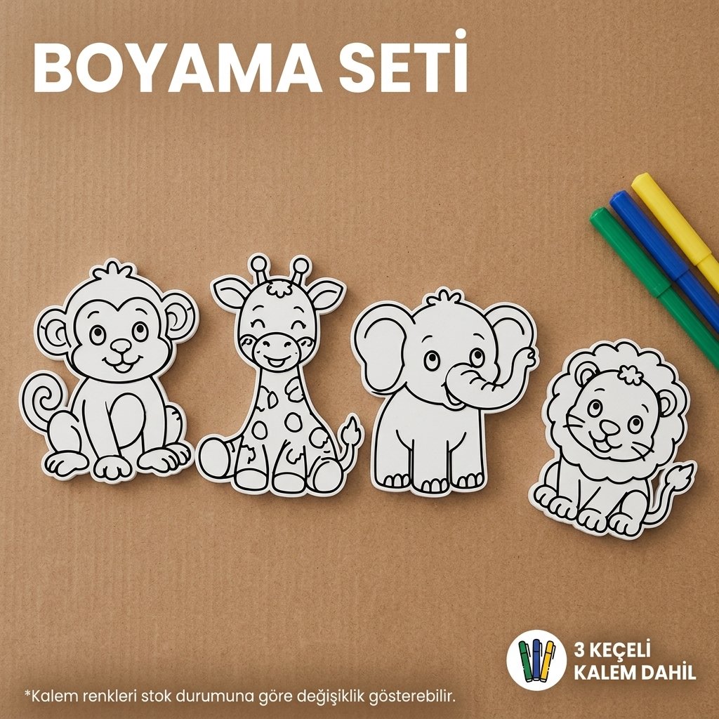 Sevimli Orman Hayvanları Boyama Seti